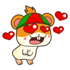 Bola, the funny and happy hamster sticker #2080948