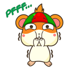 Bola, the funny and happy hamster sticker #2080950