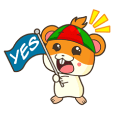 Bola, the funny and happy hamster sticker #2080955