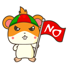 Bola, the funny and happy hamster sticker #2080956