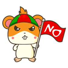 Bola, the funny and happy hamster sticker #2080956