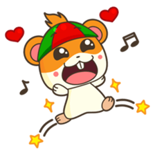Bola, the funny and happy hamster sticker #2080959