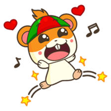 Bola, the funny and happy hamster sticker #2080959
