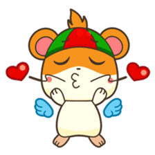 Bola, the funny and happy hamster sticker #2080961