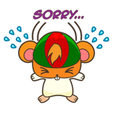 Bola, the funny and happy hamster sticker #2080975