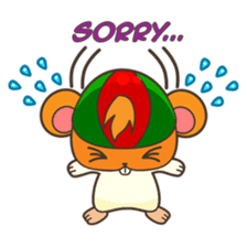 Bola, the funny and happy hamster sticker #2080975