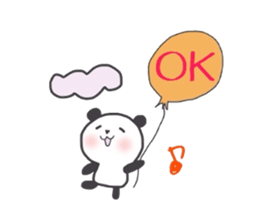 panda handwriting sticker #2082317