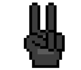 Werewolf Sticker of dot picture. sticker #2082623