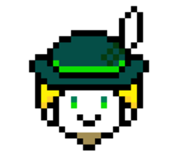 Werewolf Sticker of dot picture. sticker #2082641