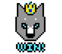 Werewolf Sticker of dot picture. sticker #2082659