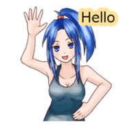 Sticker of feeling -Blue hair girl2- sticker #2083661