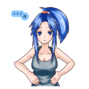 Sticker of feeling -Blue hair girl2- sticker #2083662