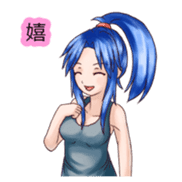 Sticker of feeling -Blue hair girl2- sticker #2083663