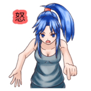 Sticker of feeling -Blue hair girl2- sticker #2083664