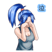 Sticker of feeling -Blue hair girl2- sticker #2083666
