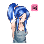 Sticker of feeling -Blue hair girl2- sticker #2083670
