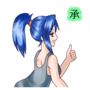 Sticker of feeling -Blue hair girl2- sticker #2083676