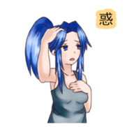 Sticker of feeling -Blue hair girl2- sticker #2083678