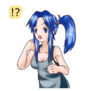 Sticker of feeling -Blue hair girl2- sticker #2083680