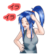 Sticker of feeling -Blue hair girl2- sticker #2083681