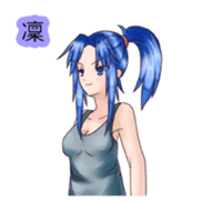 Sticker of feeling -Blue hair girl2- sticker #2083687