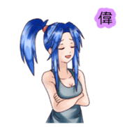 Sticker of feeling -Blue hair girl2- sticker #2083688