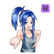 Sticker of feeling -Blue hair girl2- sticker #2083690
