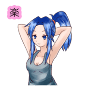 Sticker of feeling -Blue hair girl2- sticker #2083694