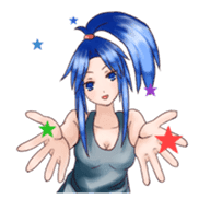 Sticker of feeling -Blue hair girl2- sticker #2083700