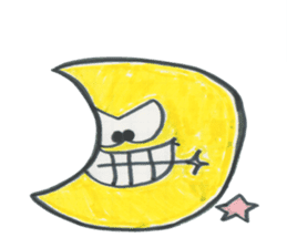 funny moon sticker #2084157