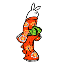 rabbit with beautiful legs 2 sticker #2084240