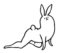 rabbit with beautiful legs 2 sticker #2084252