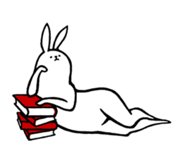rabbit with beautiful legs 2 sticker #2084257