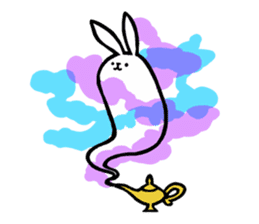 rabbit with beautiful legs 2 sticker #2084259