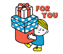 Little boy's holiday sticker #2084701