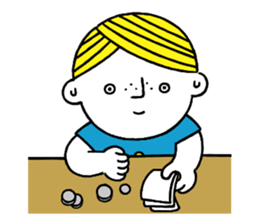 Little boy's holiday sticker #2084715