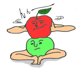 The red apple and green apple sticker #2085943