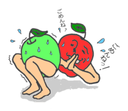 The red apple and green apple sticker #2085944