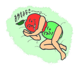 The red apple and green apple sticker #2085953