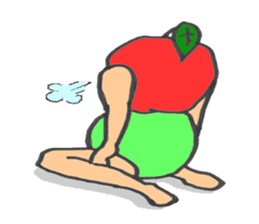 The red apple and green apple sticker #2085958