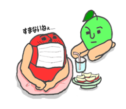 The red apple and green apple sticker #2085972