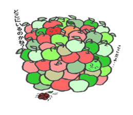 The red apple and green apple sticker #2085974