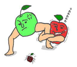 The red apple and green apple sticker #2085979