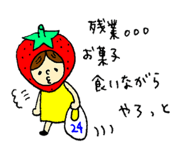 strawberry girl ICHIKO sticker #2086835