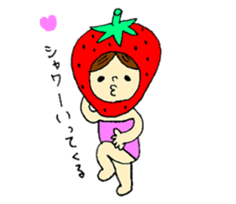 strawberry girl ICHIKO sticker #2086850