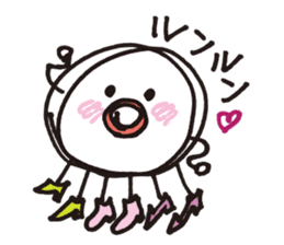 White octopus, such as the sun sticker #2087473