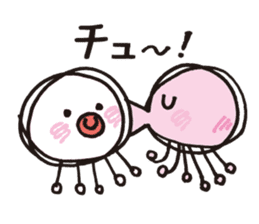 White octopus, such as the sun sticker #2087499