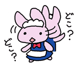 Rabbit maids conversation [Working] sticker #2091050