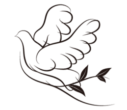 The silhouette of a dove sticker #2091330