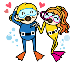 Scuba Gang - Love at first dive sticker #2092197